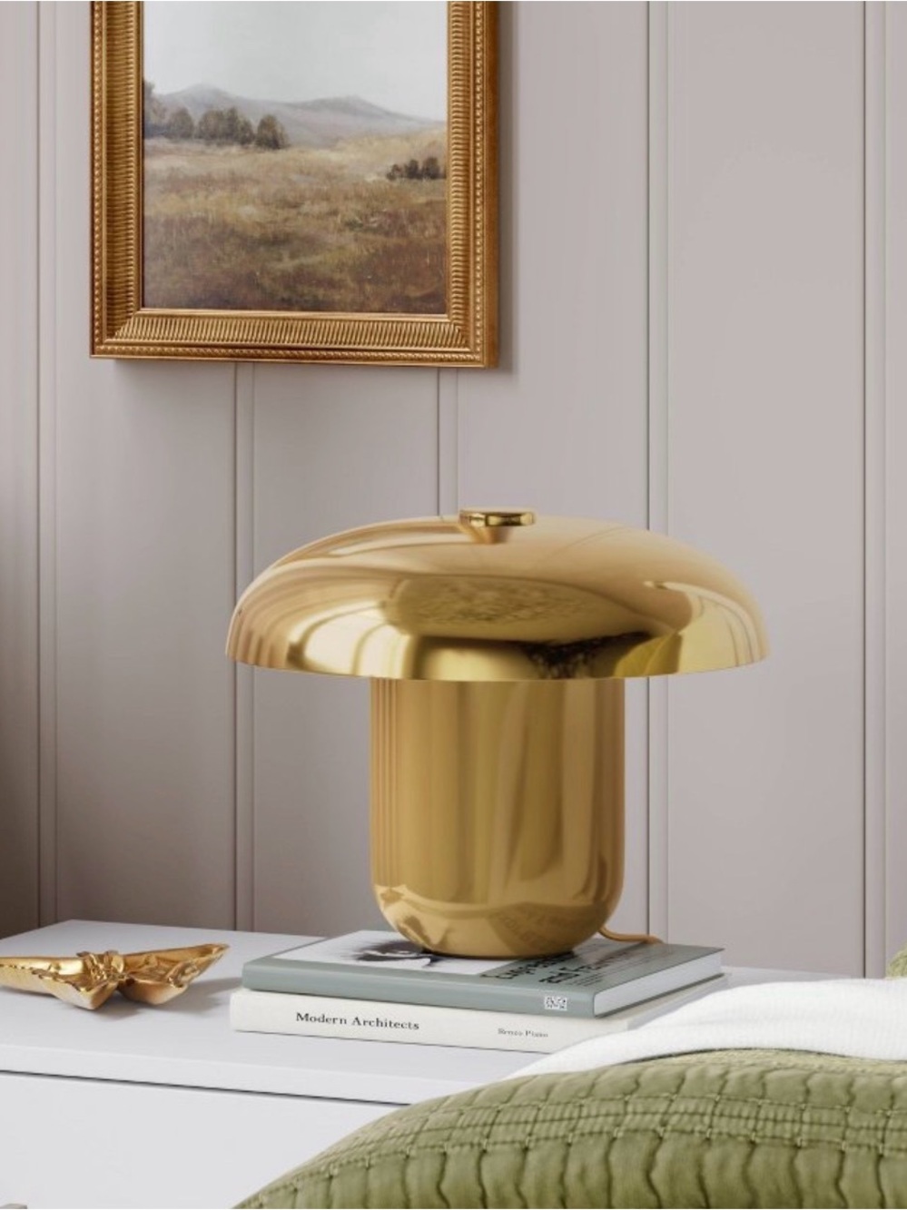 Threshold Brass Mushroom Table Lamp - Polished Gold Finish